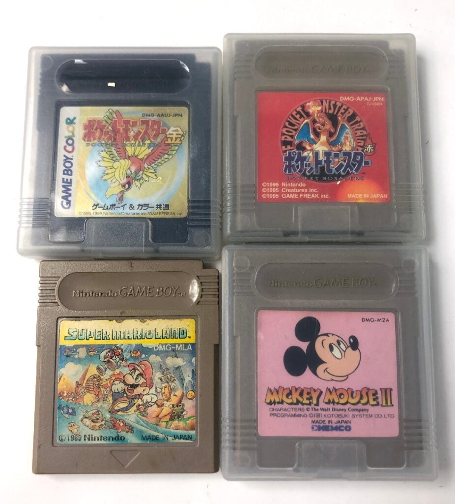 GAME BOY ソフト ポケットモンスター 赤 金 MICKEY MOUSE II SUPER MARIO LAND ポケモン マリオ ミッキー