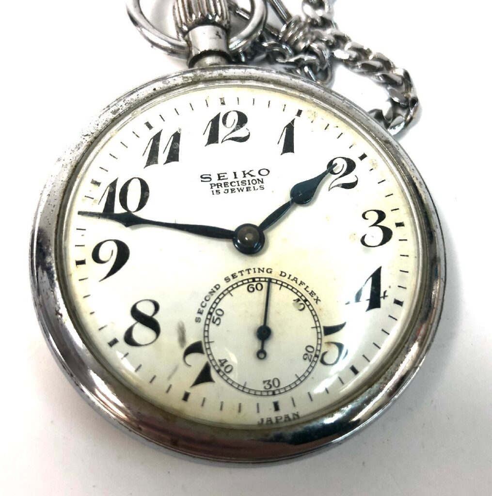 セイコー 懐中時計 PRECISION プレシジョン スモセコ 15 JEWELS 15石 秋鉄65 266 手巻き 動作確認済