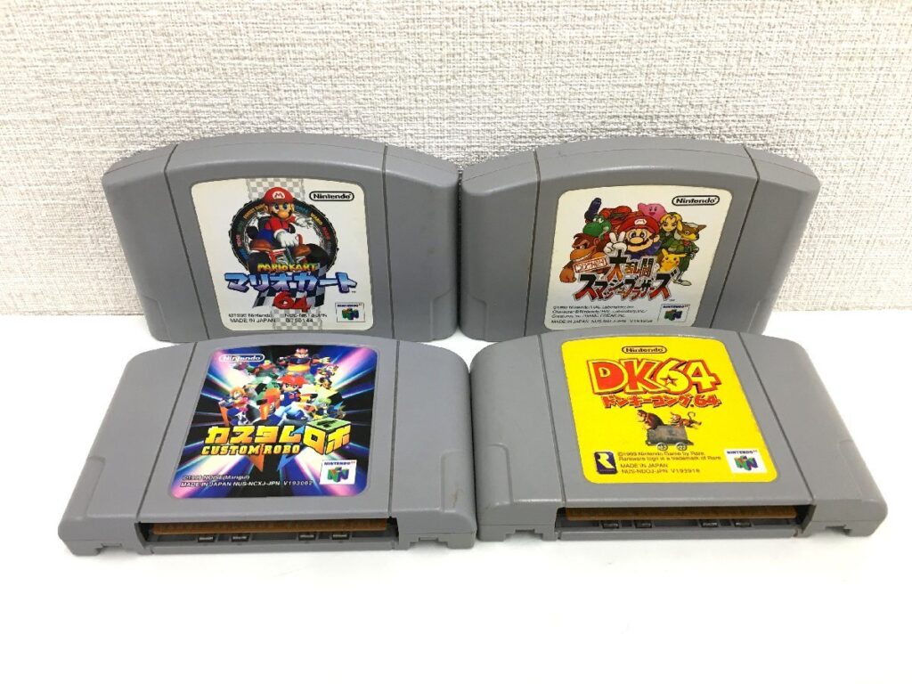 NINTENDO64 ニンテンドー64 ゲームソフト 4点 まとめ売り マリオカート/スマブラ/他 動作未確認