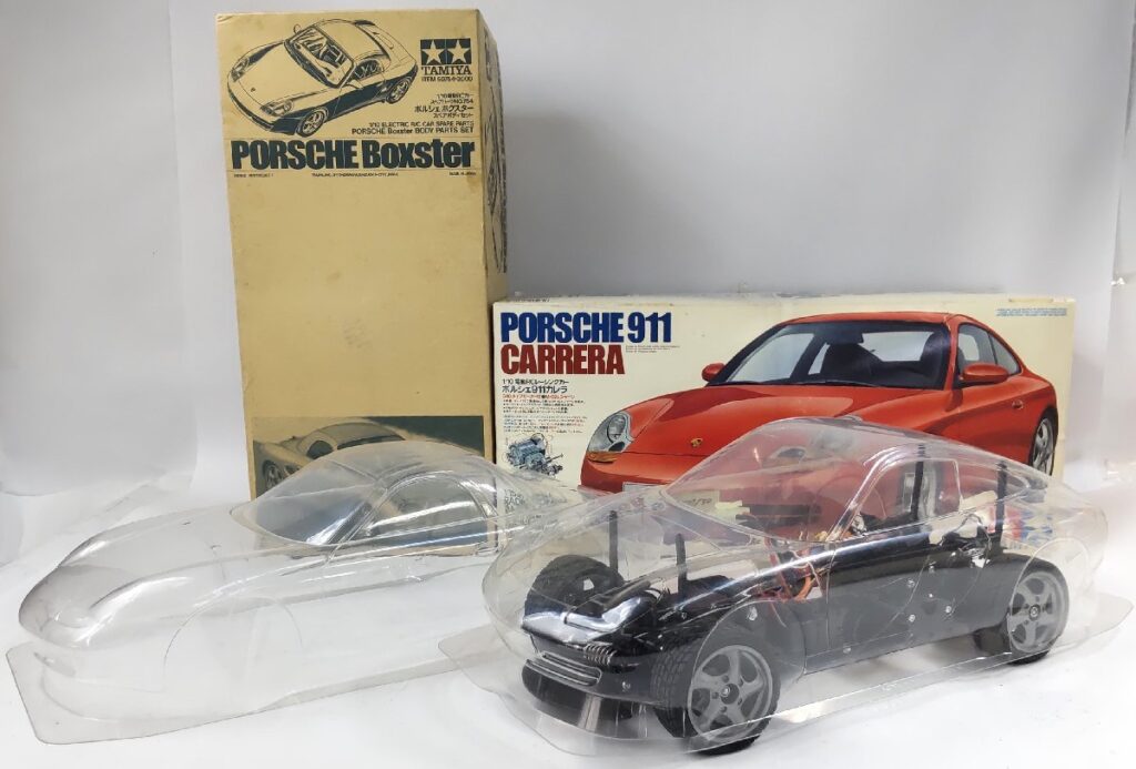 TAMIYA タミヤ 1/10電動RCカー2点セット ポルシェ911カレラ 540タイプモーター付/スペアパーツNO.754 スペアボディセット