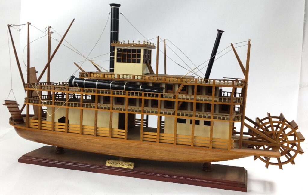 船模型 KING OF MISSISSIPPI キング オブ ミシシッピ 木製 置物 オブジェ 現状品