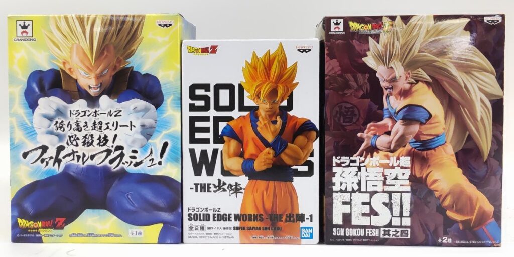 未開封 ドラゴンボール フィギュア3点セット 超サイヤ人 孫悟空/超サイヤ人 ベジータ FES THE 出陣 ファイナルフラッシュ