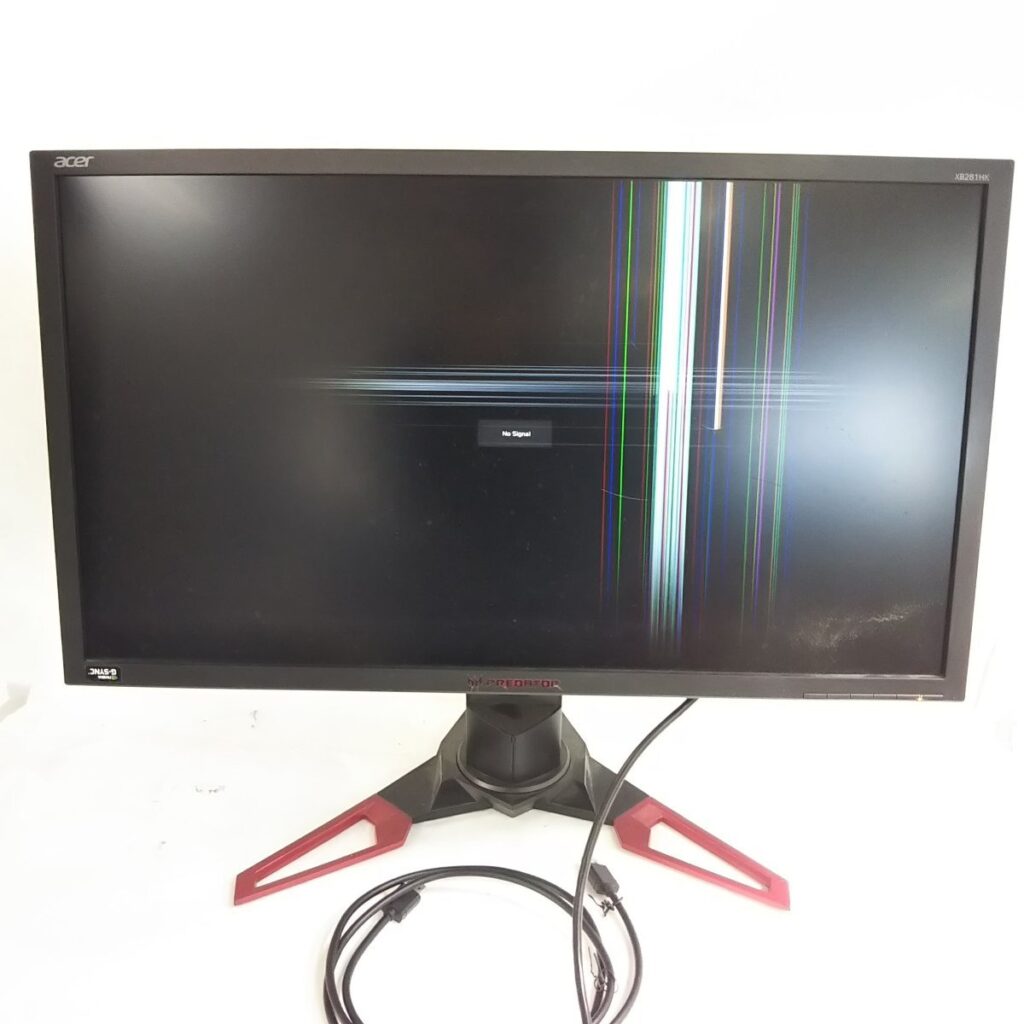 ジャンク acer XB281HK LCDモニター 液晶モニター 通電OK 画面ヒビあり 現状品