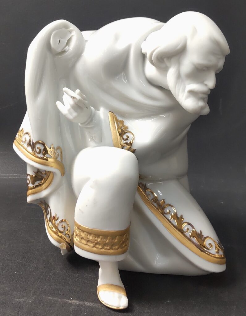 ジャンク Lladro リヤドロ 聖ヨセフ 陶器置物 オブジェ インテリア