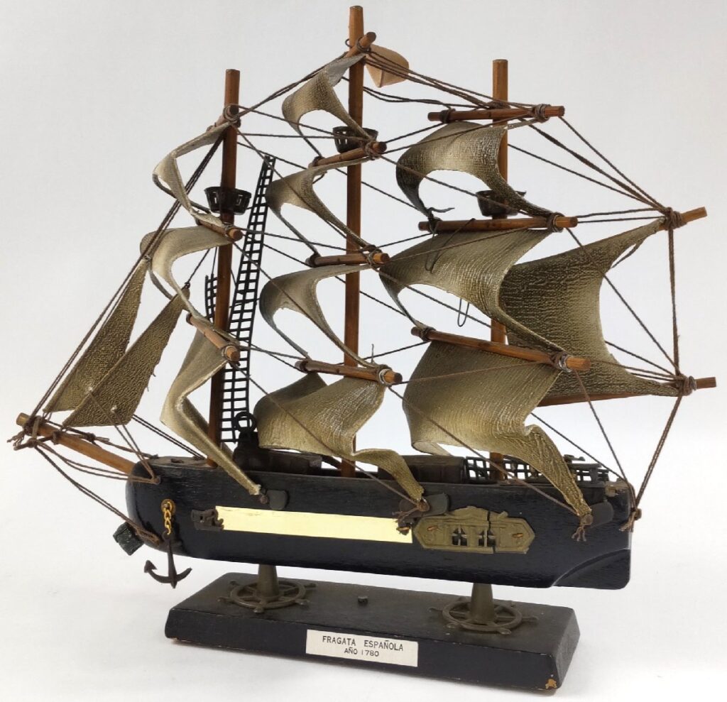 帆船模型 木製 FRAGATA ESPANOLA ANO1780 フラガタエスパノーラ 置物 オブジェ 現状品