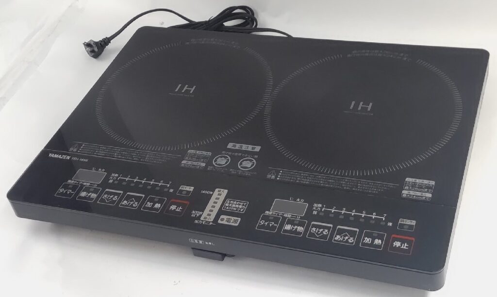 通電確認済み YAMAZEN 2口IH調理器 YEH-1456 2019年製 山善 IHコンロ 2口IHコンロ