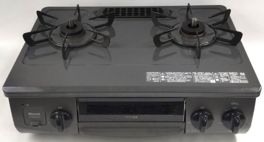 動作未確認 Rinnai ガスコンロ ET34NJH6-G グリル付き ガステーブル リンナイ 現状品