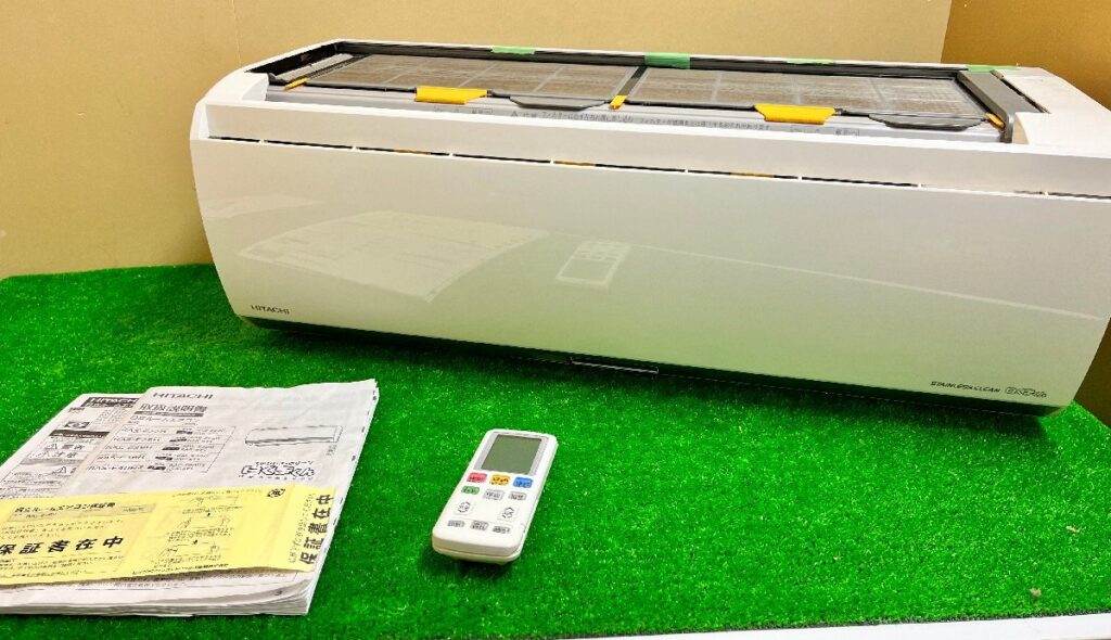 HITACHI エアコン 凍結洗浄 RAS-E28H、RAC-E28H(内機、外機) 動作未確認 欠品あり