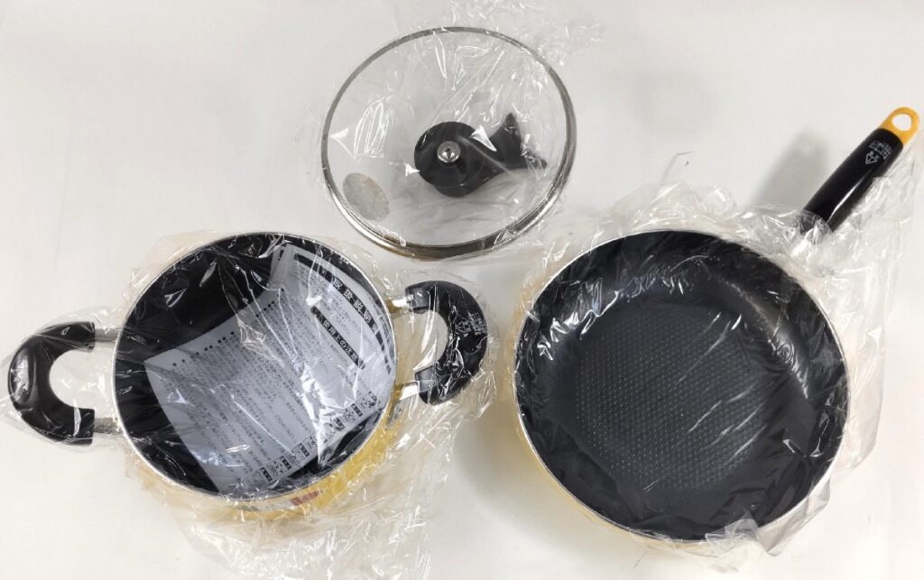 未使用品 Anna Rossi アンナ・ロッシ IH対応アルミ両手鍋18cm＆フライパン22cm AR-175