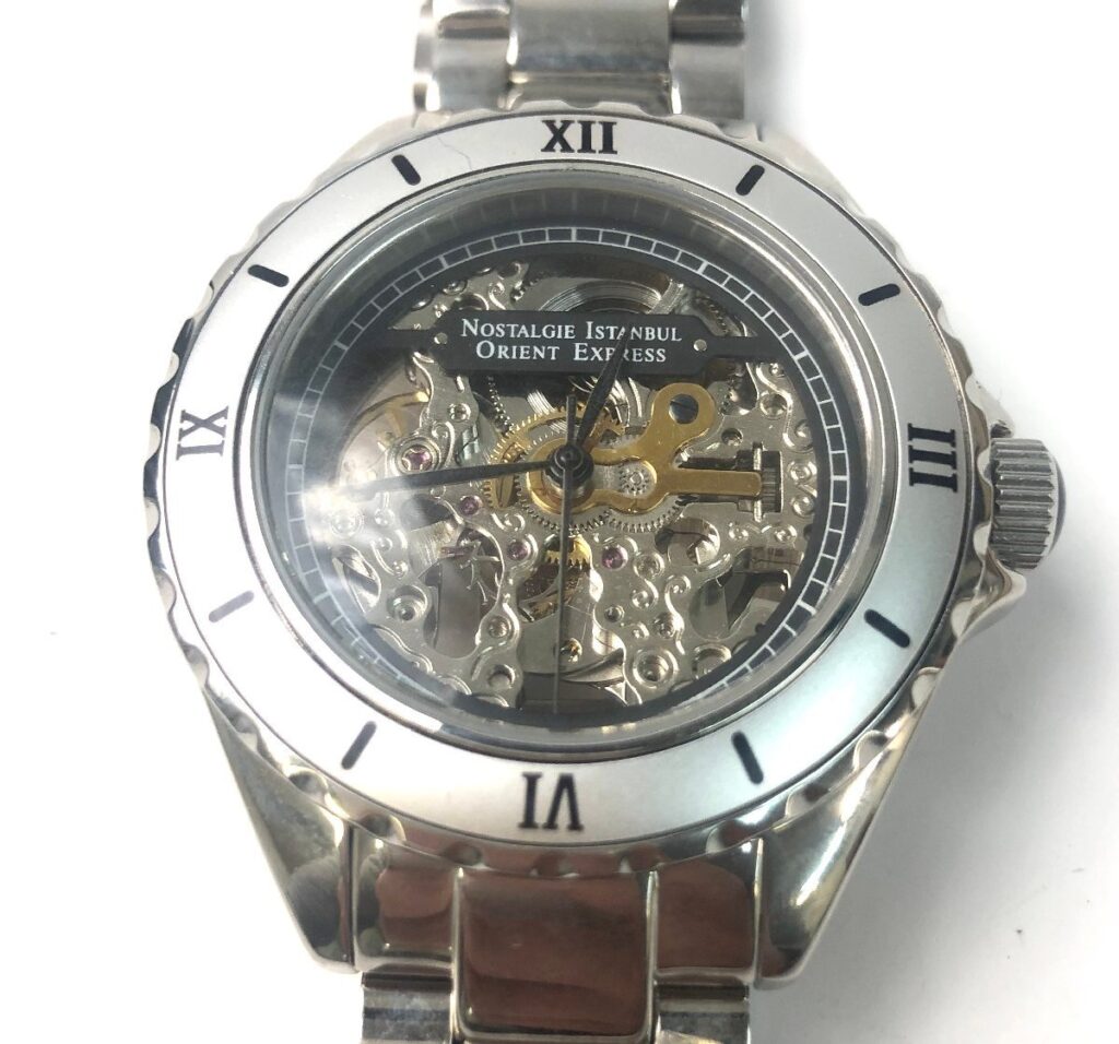 ORIENT Express オリエント エクスプレス OM-8030 裏スケ スケルトン 自動巻 腕時計 稼働品