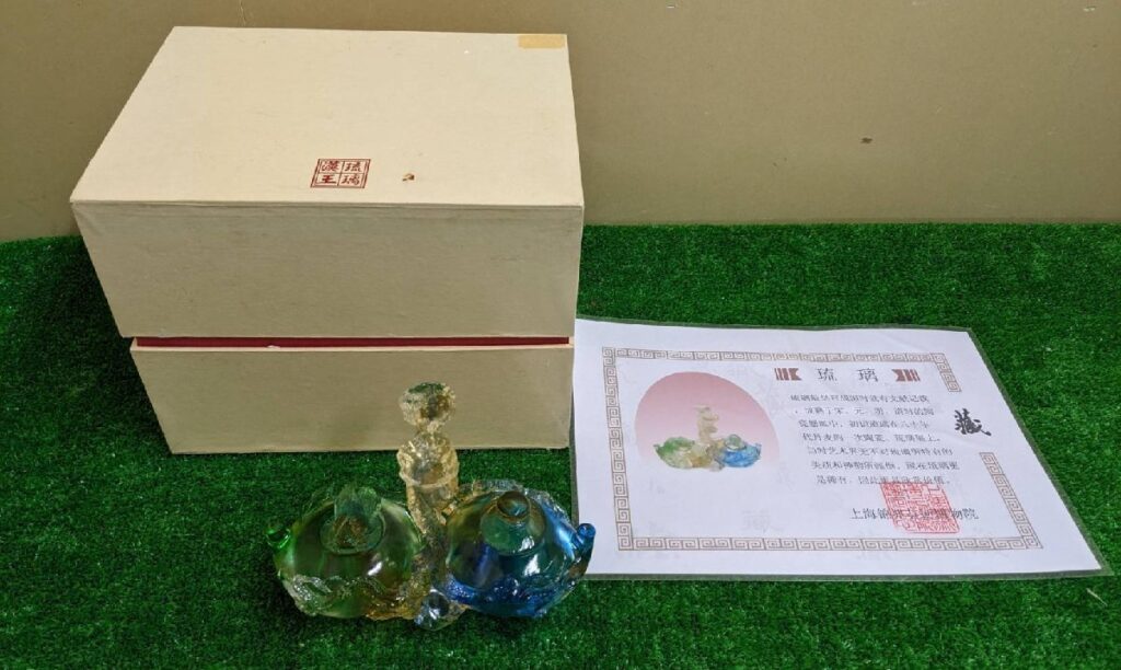 上海錦兆芸術博物院 琉璃 ガラス 置物