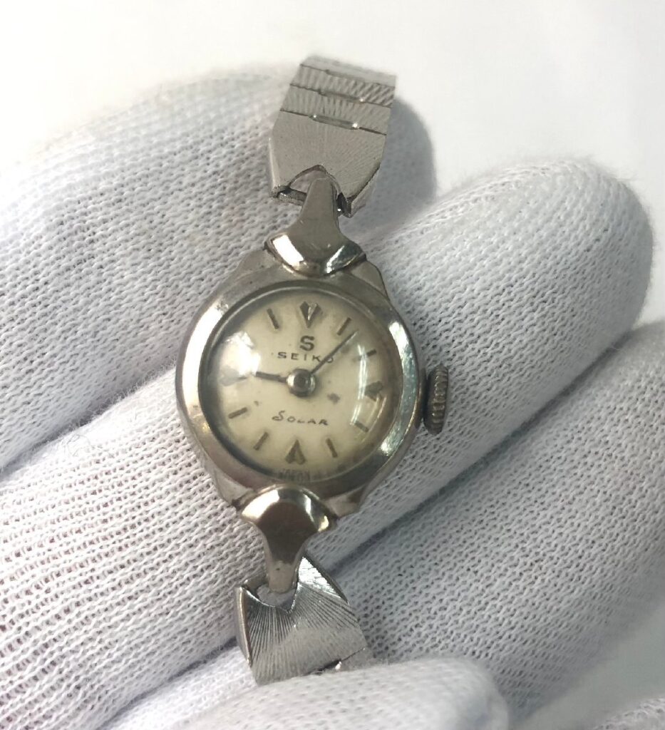 SEIKO SOLAR セイコー ソーラー 870087 K14WG ホワイトゴールド レディース 腕時計 未稼働品