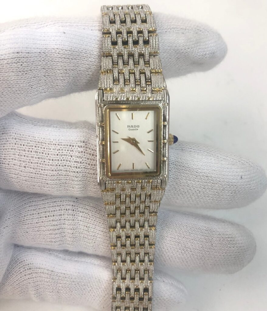 RADO 133.9026.3 シルバー ラドー 腕時計 スクエア QZ クォーツ 電池切れ 未稼働