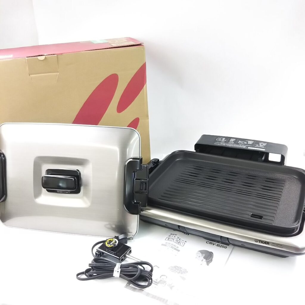 美品 通電OK!! Tiger タイガー ホットプレート モウいちまい CRV-B200TH 2015年製 2枚タイプ