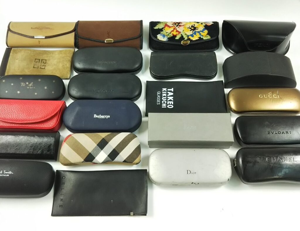 大量 各種ブランドメガネケース いろいろまとめて CHANEL/GUCCI/PRADA/ブルガリ/Dior など サングラスケース
