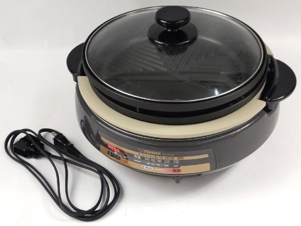 通電確認済み 象印 あじまる グリルなべ EP-PU30-TB 30型 2012年製 鍋 調理器具
