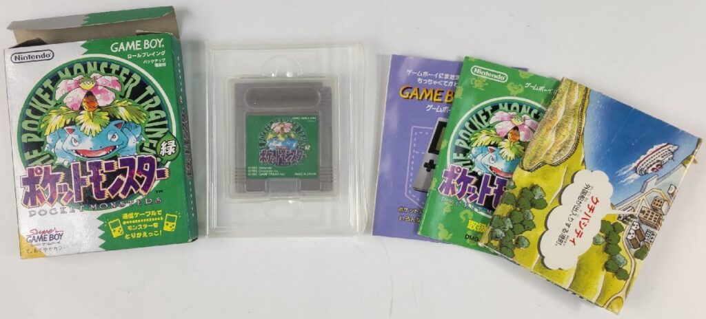 動作未確認 ポケットモンスター 緑 ゲームボーイソフト 箱/取扱説明書/マップ付き ポケモン 任天堂 GAMEBOY