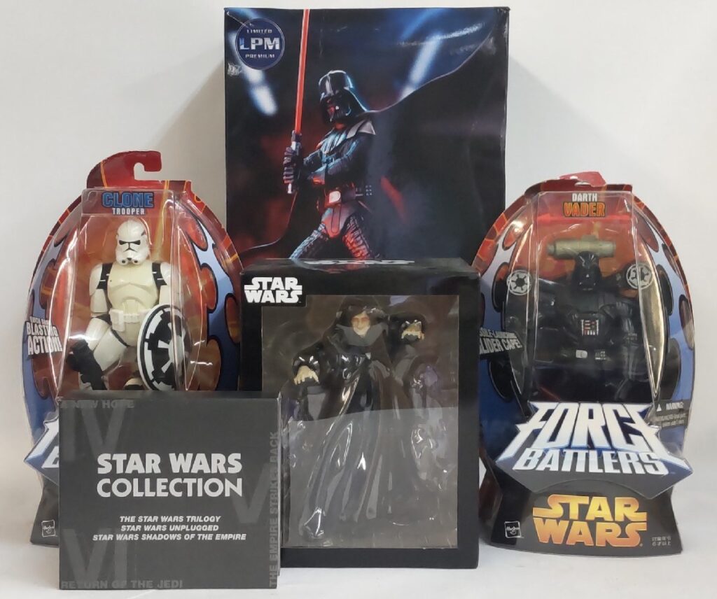 未開封 STARWARS スターウォーズ フィギュア4体+コレクションCD3枚 ダース・ベイダー/パルパティーン/クローン・トルーパー