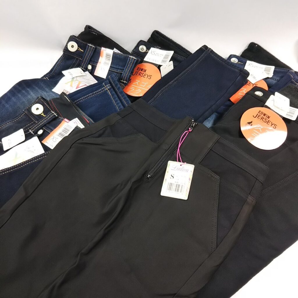 大量 未使用 レディースジーンズまとめて 裏起毛多数 EDWIN XS/S ジーパン ペンシルスカート ボトムス
