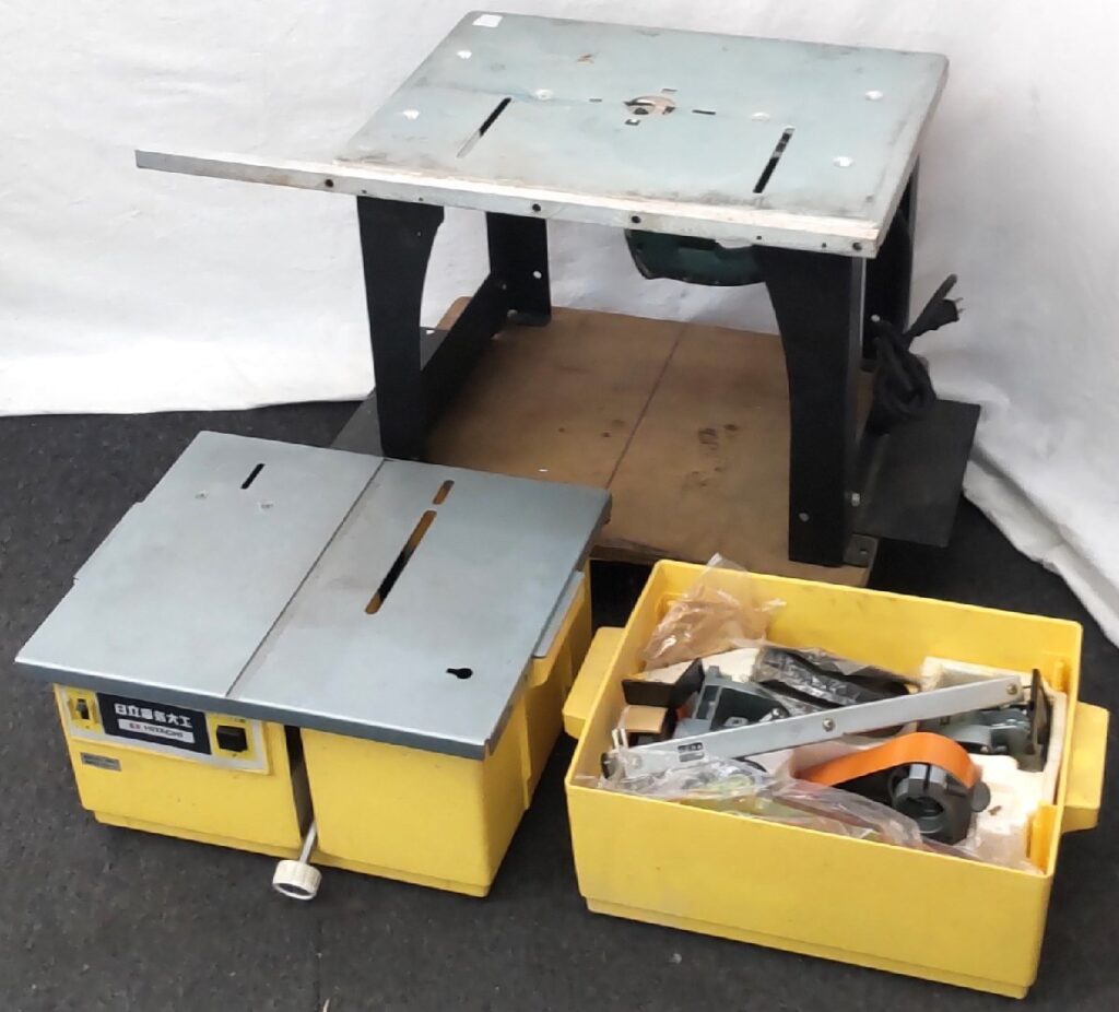 ジャンク 日立 卓上丸ノコ/カンナ/ジグソー/電動工具セット CJ120V/DL-802/DL-304