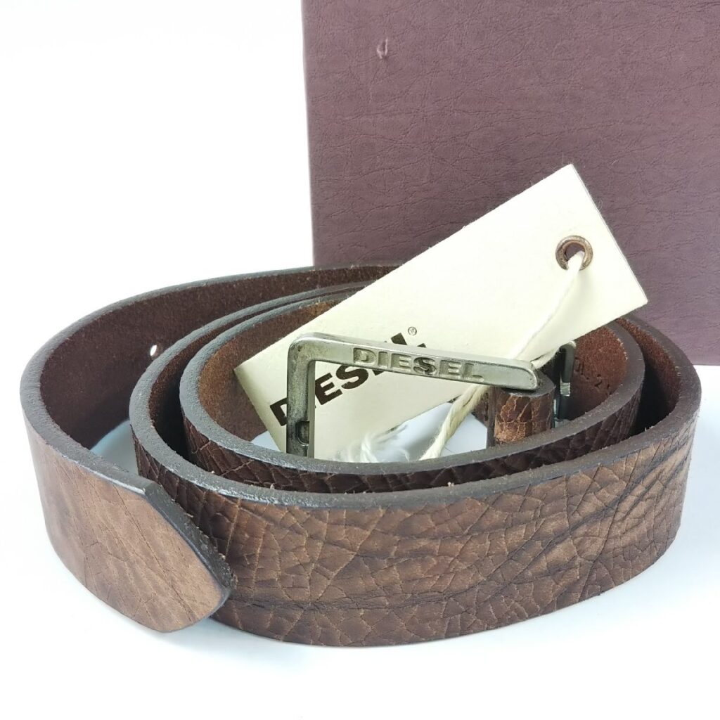 正規 DIESEL ディーゼル 牛革ベルト 36インチ 90cm CRACKING 00CCG7 90/36 レザー