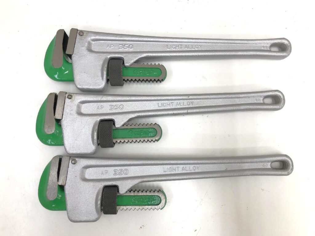 SUPERTOOL スーパーツール 3本セット アルミ製 HEAVY DUTY AP350 ストレートパイプレンチ LIGHT ALLOY