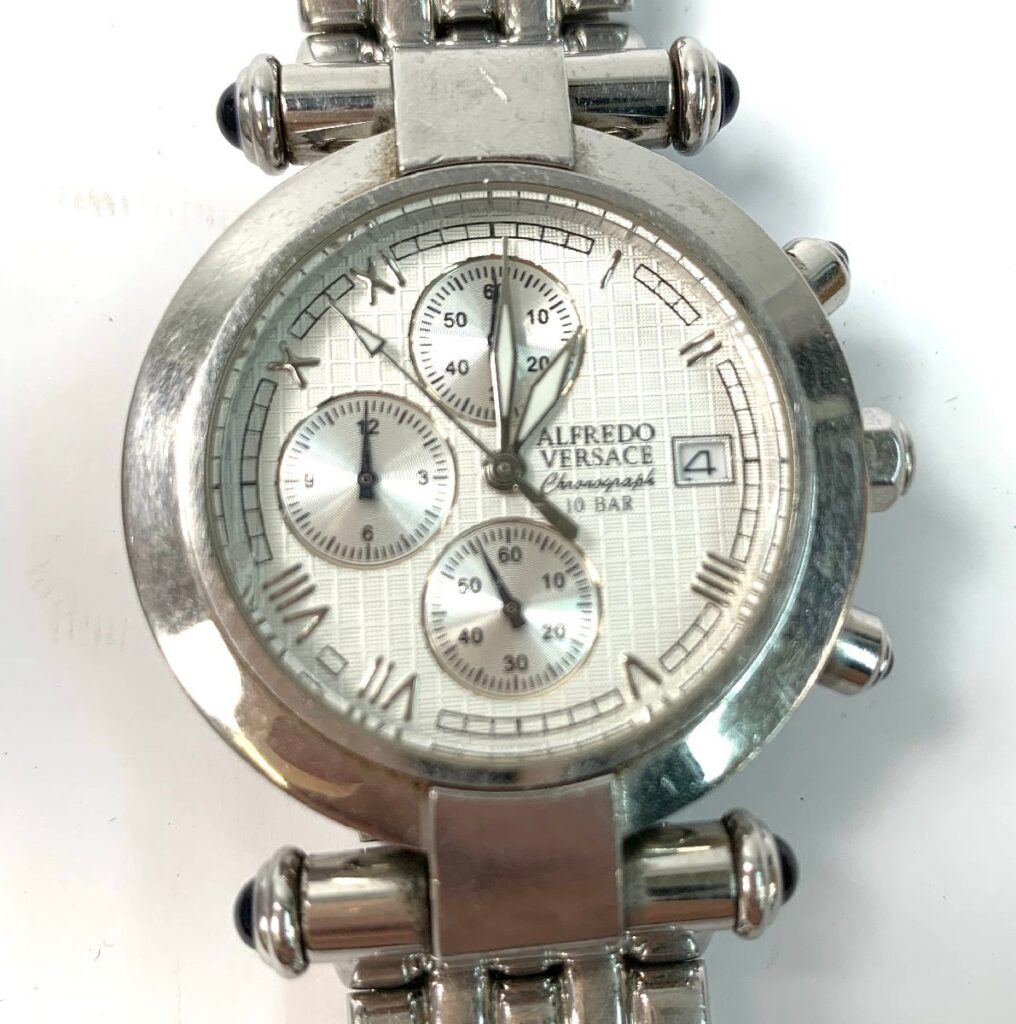 ALFREDO VERSACE アルフレッド ヴェルサーチ クロノグラフ V414CH 腕時計 デイト 電池切れ 動作未確認
