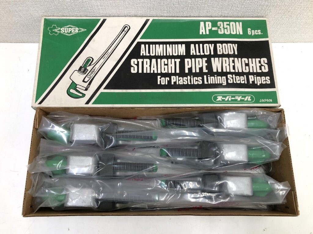 SUPERTOOL スーパーツール 6本セット アルミ製 被覆管専用 AP-350N ストレートパイプレンチ 元箱付