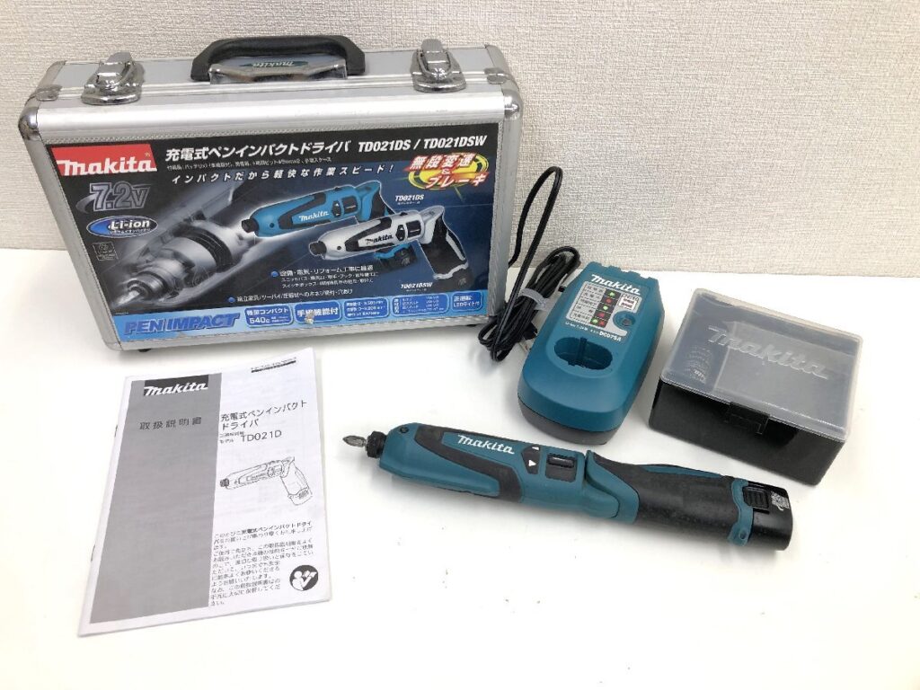 makita マキタ 充電式ペンインパクトドライバ TD021D 充電器 DC07SA バッテリ BL7010 取扱説明書 ケース付き
