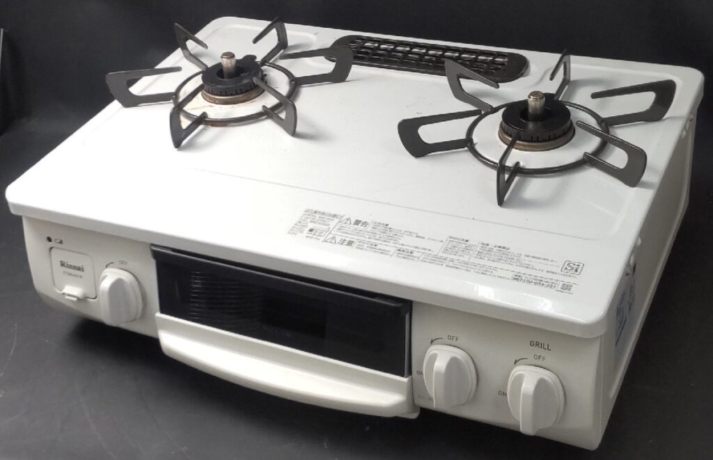 動作未確認 Rinnai リンナイ ガステーブル ET34NJH4-W LPガス用 2口ガスコンロ 現状品