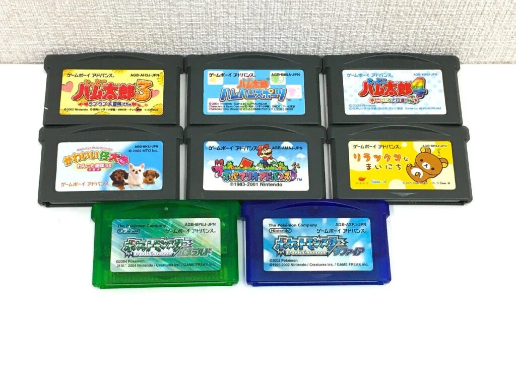 Nintendo 任天堂 ADVANCE ゲームボーイアドバンス ソフト８点 ポケモン/ハム太郎/他