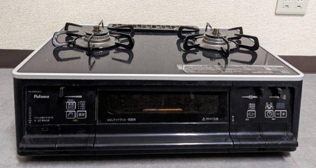 パロマ PA-63WCK-L 都市ガス ガステーブルコンロ ハイパーガラスコートトップシリーズ 水なし両面焼グリル