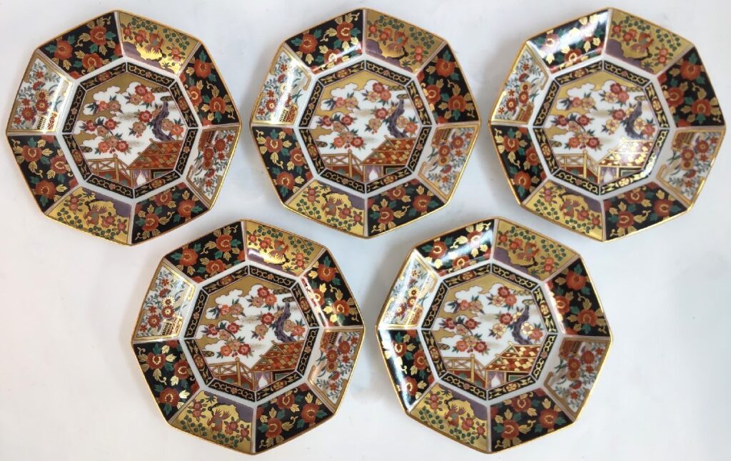 未使用 古伊万里 小皿5枚セット 15㎝ プレート 一部汚れあり 現状品