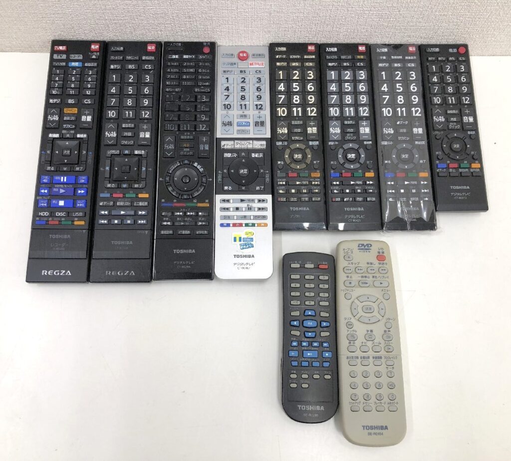 TOSHIBA 東芝 リモコン まとめ 10点 テレビリモコン REGZA レグザ テレビ/レコーダー/DVD 等