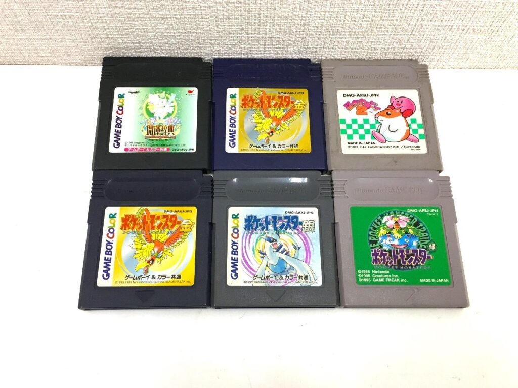 Nintendo 任天堂 ニンテンドー GAMEBOY COLOR ゲームボーイ カラー ポケモン 金 銀 緑 ソフト まとめ売り 6点