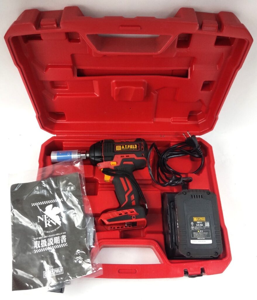 エヴァンゲリオン DC18V 充電式 1/2DR ハイトルクインパクトレンチセット 2号機モデル 電動工具 現状品
