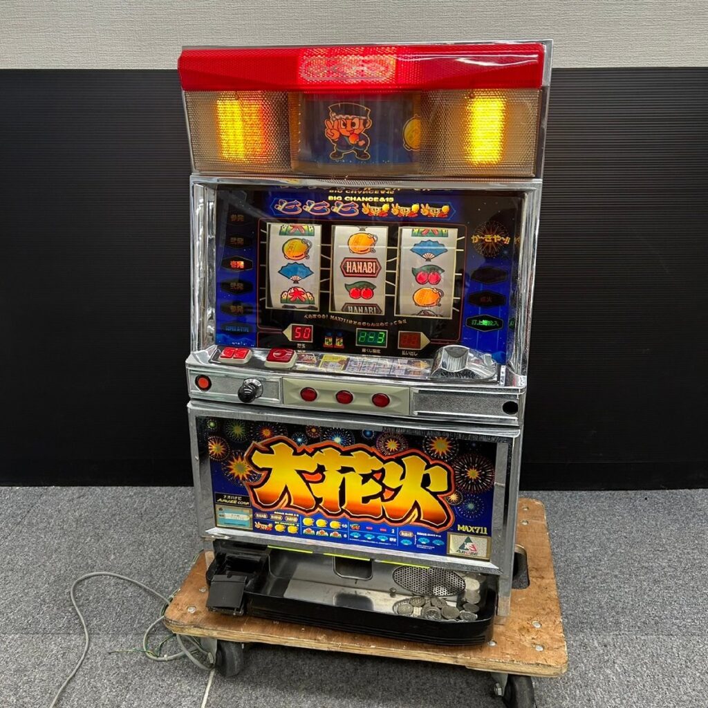 ARUZE 大花火 スロット実機　鍵/シリンダー無し 開閉可