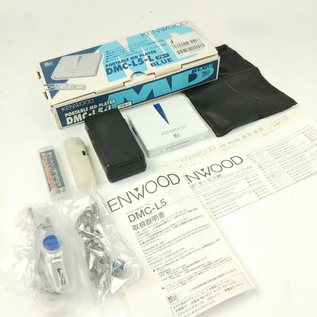 ジャンク KENWOOD ケンウッド ポータブルMDプレーヤー DMC-L5-L 動作未確認 現状品
