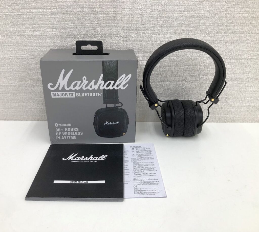 Marshall マーシャル ワイヤレスヘッドホン MajorⅢ メジャー3 ブラック Bluetooth ヘッドフォン 動作確認済み