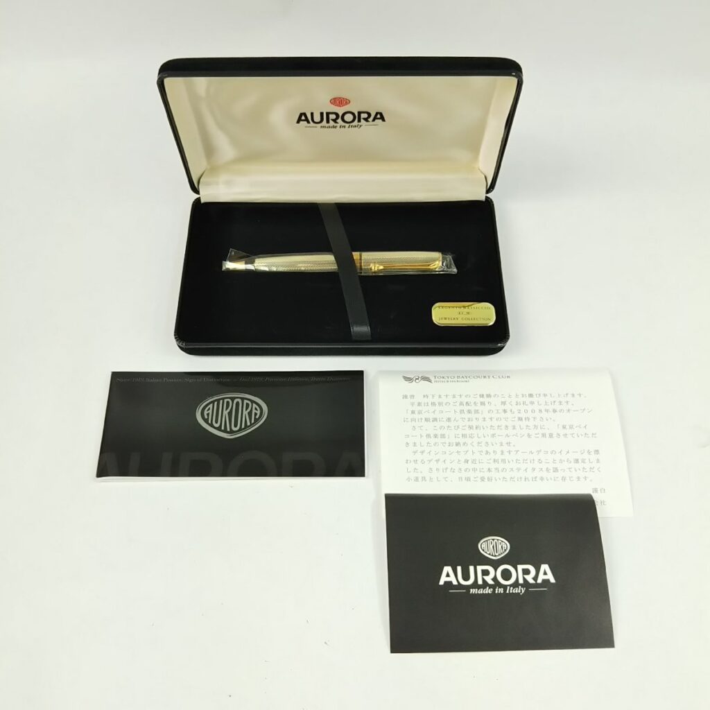 美品 AURORA アウロラ ボールペン シルバー925刻印 文房具 筆記用具