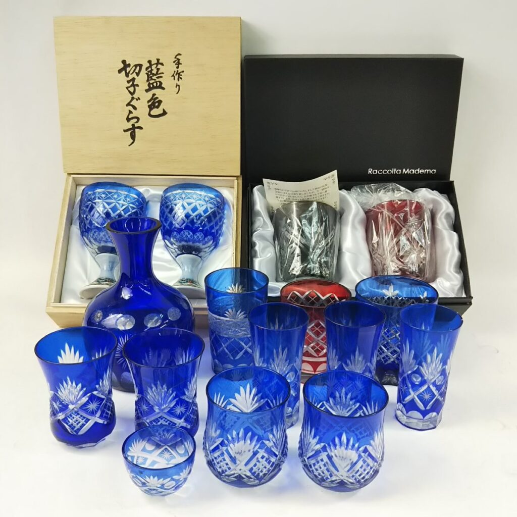 大量 未使用含む 切子 和食器 食器いろいろまとめて タンブラー/グラス/おちょこ など
