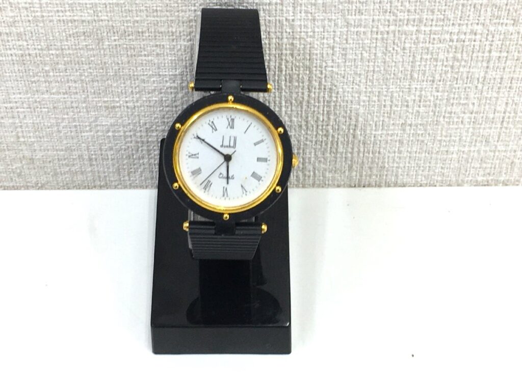 dunhill ダンヒル クォーツ QUARTZ ブラック 02837 電池切れ
