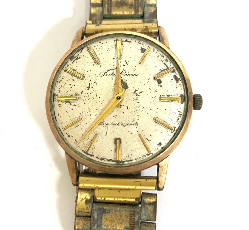 SEIKO Cronos Diashock 21石 jewels 14036 セイコー クロノス 手巻き 時計 風防 秒針なし