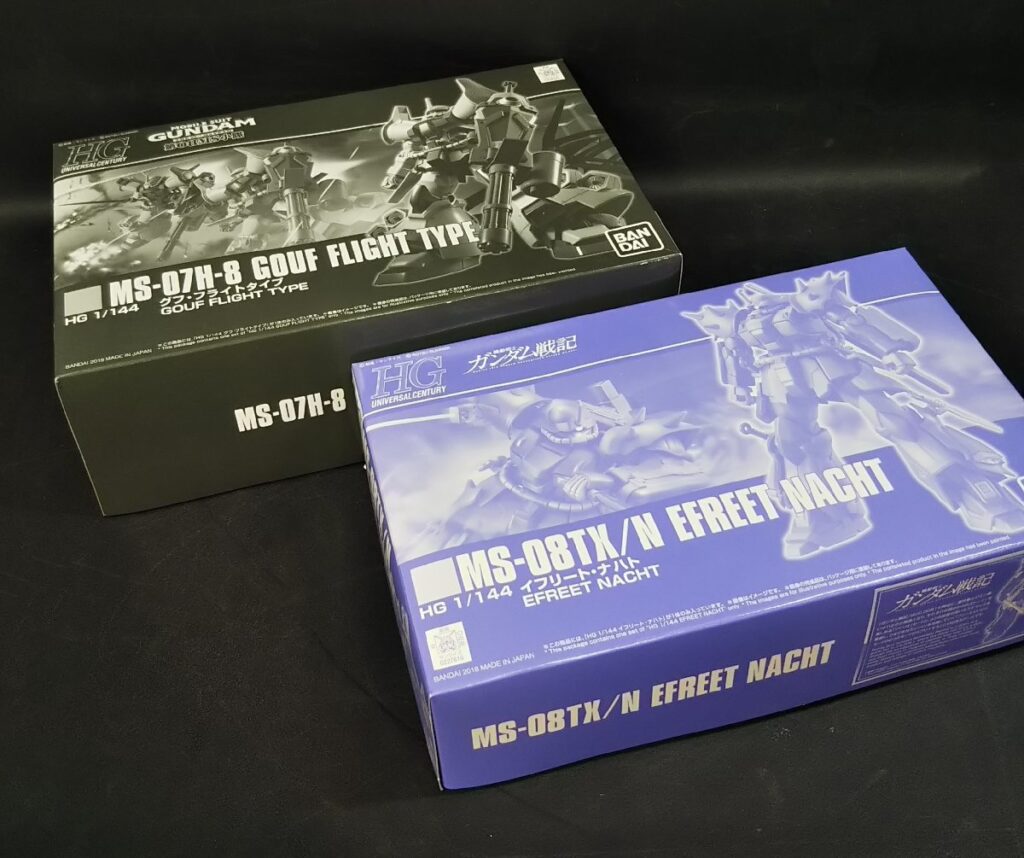 未組立 HG ガンダム プラモデル 2点まとめて 1/144 MS-07H-8 グフ・フライトタイプ/MS-08TK イフリートナハト