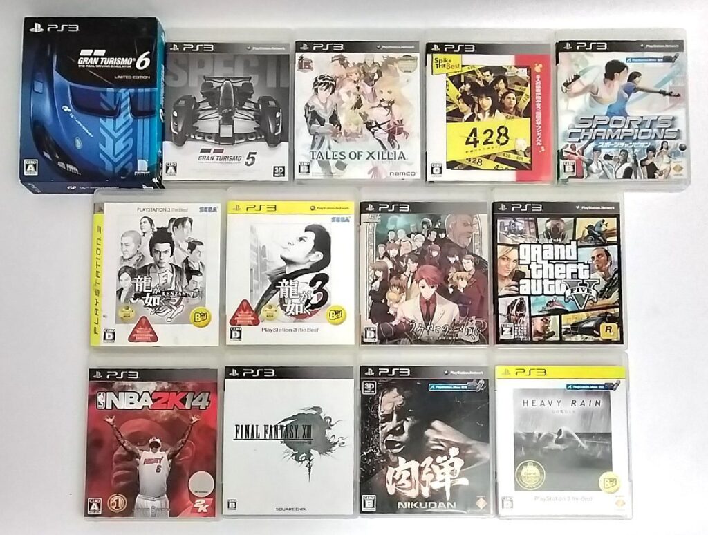 動作未確認 PlayStation3 ソフトいろいろまとめて 龍が如く/グランツーリスモ/ファイナルファンタジー他 PS3