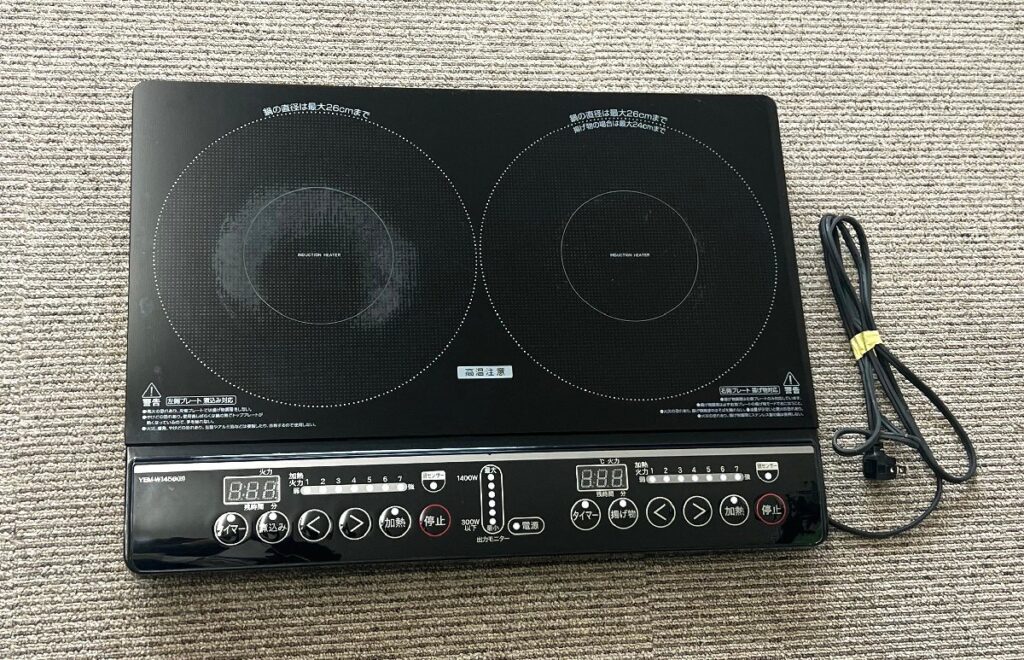 YAMAZEN 山善 2口IHコンロ YEM-W1456 IHクッキングヒーター