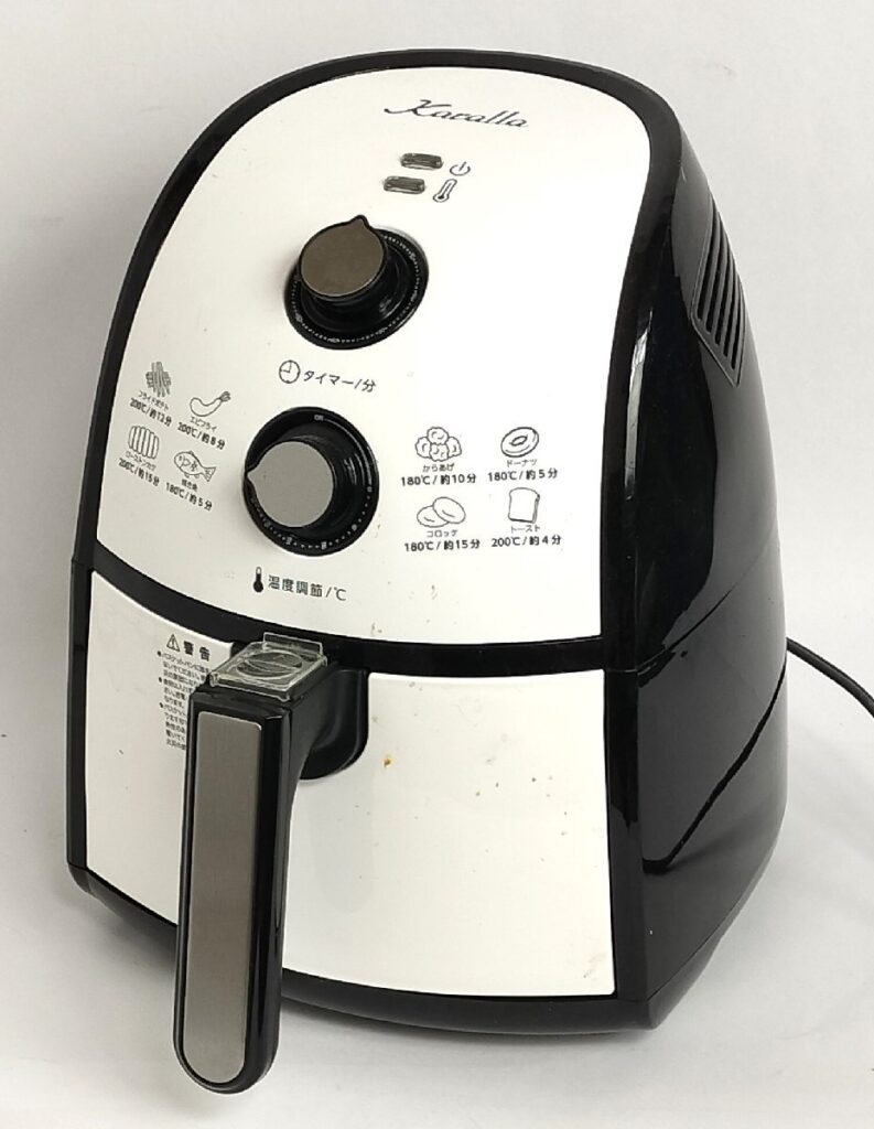 通電確認済み ショップジャパン Karalla カラーラ ノンオイルフライヤー TXG-DS14-1 電気フライヤー 調理器具