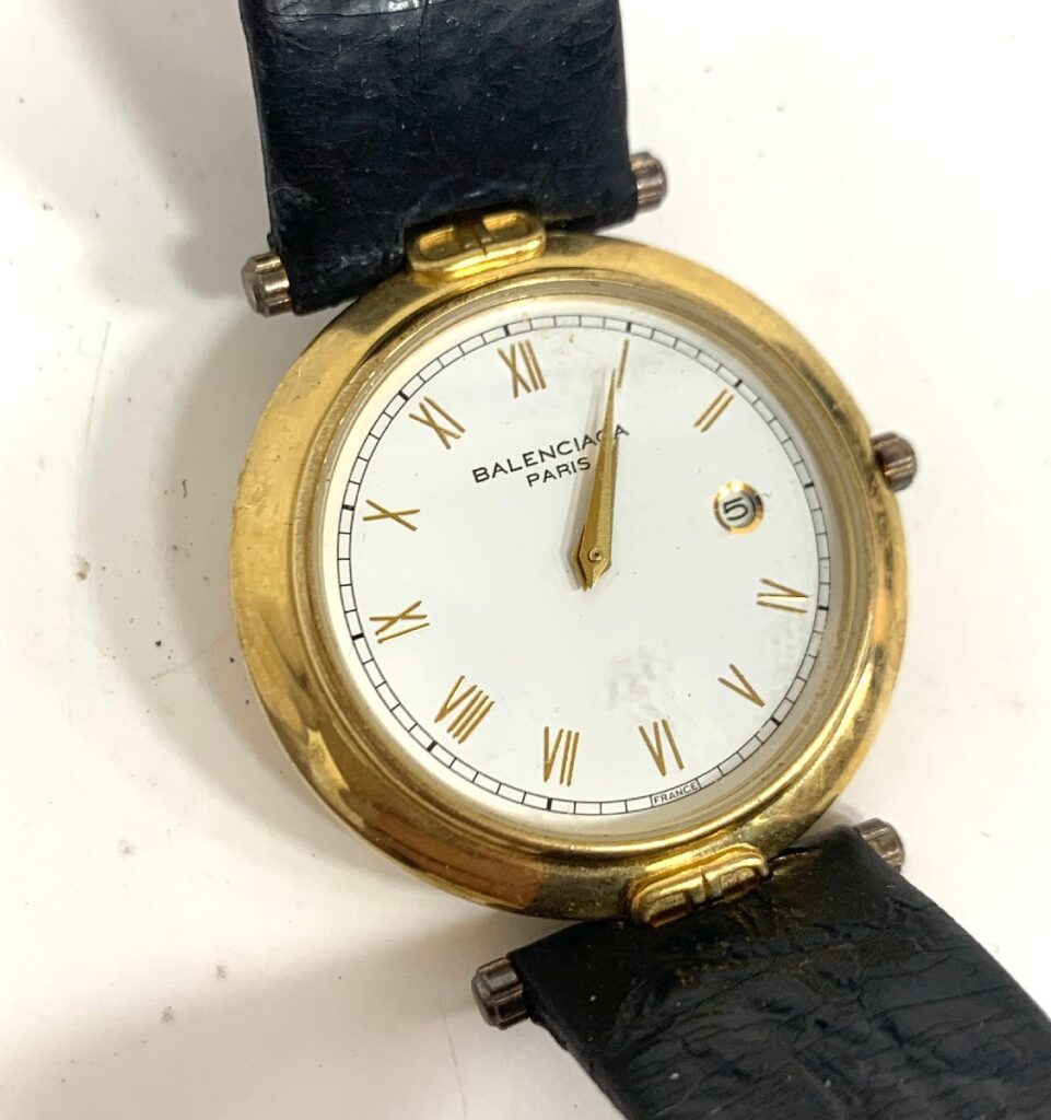 BALENCIAGA バレンシアガ TG 88 1 05531 18K GEP デイト 時計 電池切れ 動作未確認