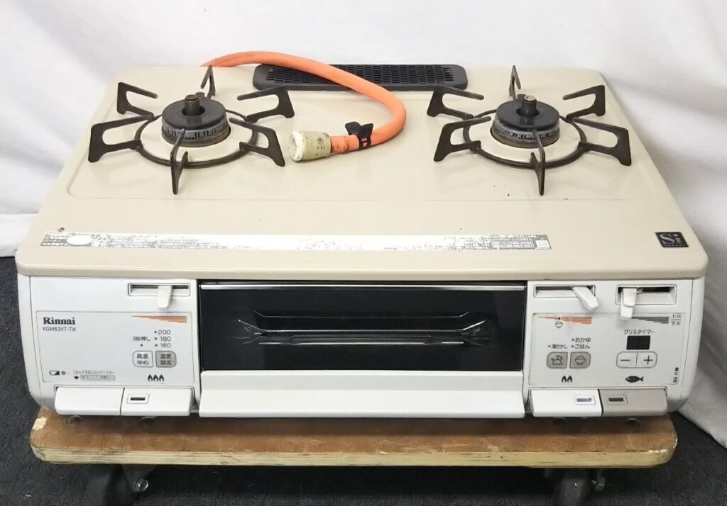 動作未確認 Rinnai リンナイ ガステーブル RT63WHT-L LPガス用 2016年製 ガスコンロ 現状品
