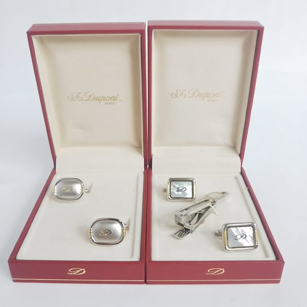 美品 正規 S.T.Dupont デュポン カフス タイピンセット 2点セット 紳士